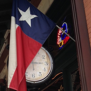 Texas Flag with clock