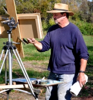 lon at easel