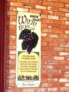 CONCHO VALLEY WINE BAR SIGN