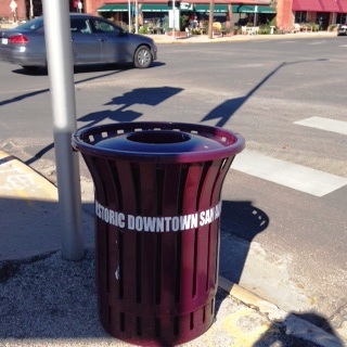HISTORIC DOWNTOWN trash CAN