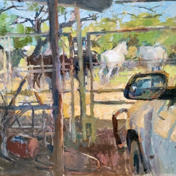 Durre Waseem painting cows